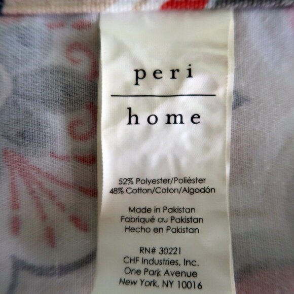 Peri Home Terra Cotta & Grey Fabric Shower Curtain 72" x 72" - Picture 5 of 6